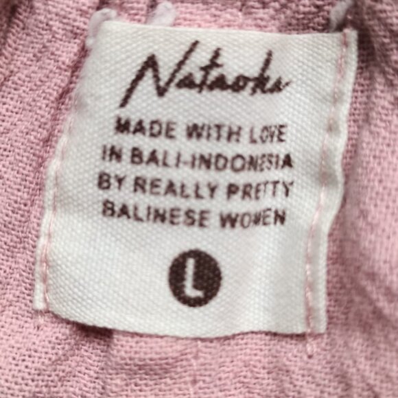 100% Cotton Handmade Shorts ๐ Dusty Rose Pink ๐ Elastic Waist - Picture 6 of 9